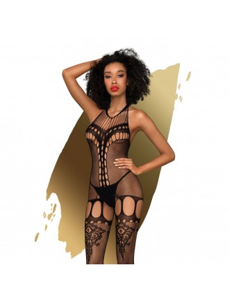 Бодістокінг Penthouse Fancy Me S/L Black, відкритий доступ, фантазійний малюнок, імітація панчіх