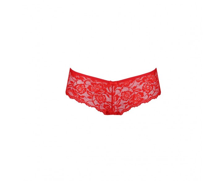 Трусики-бразиліана з квіткового мережива Raja Thong red L/XL - Passion