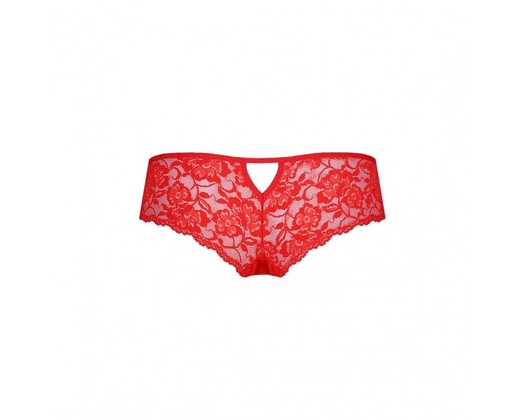 Трусики-бразиліана з квіткового мережива Raja Thong red L/XL - Passion