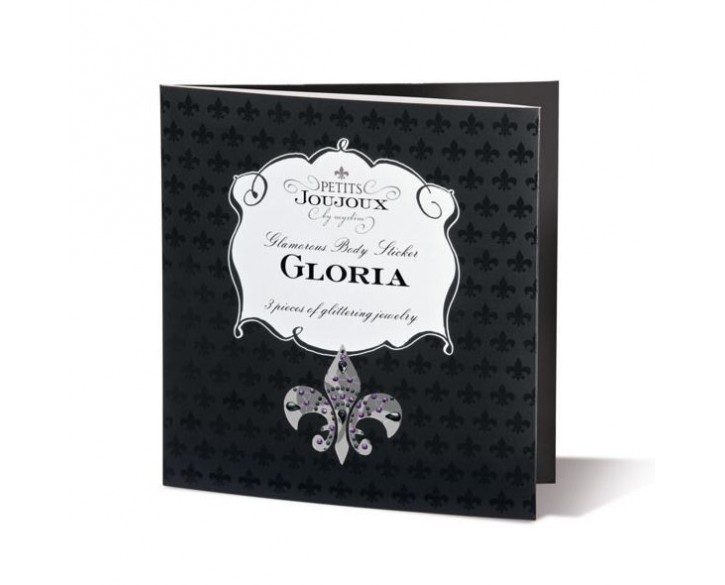 Пестіс з кристалів Petits Joujoux Gloria set of 3 - Black, прикраса на груди та вульву