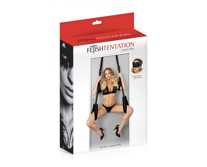 Секс-гойдалка на двері Fetish Tentation Door Straps з маскою на очі