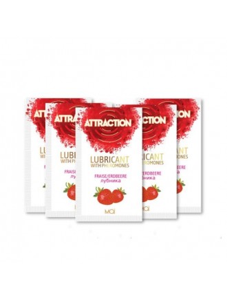 Пробник лубриканта с феромонами MAI ATTRACTION LUBS STRAWBERRY (10 мл)