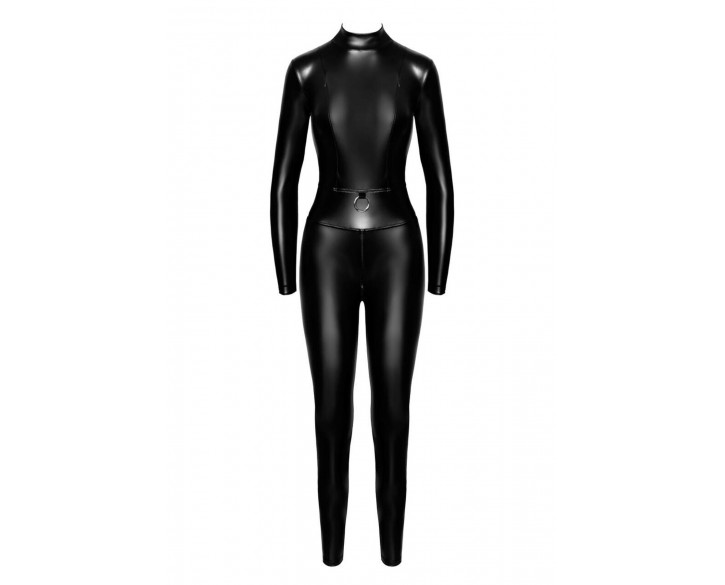 Комбінезон Noir Handmade F319 Caged wetlook catsuit with zippers and ring - S