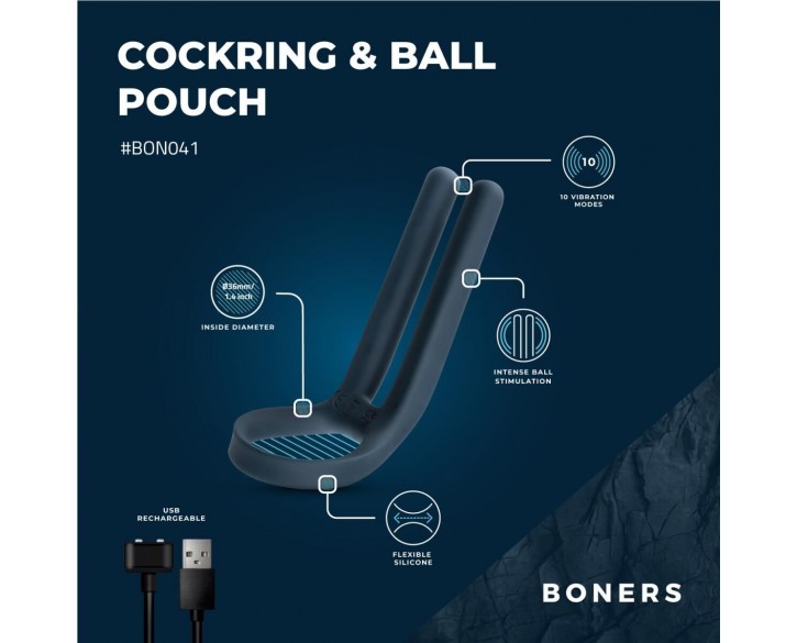 Ерекційне кільце Boners Cockring & Ball Stimulator