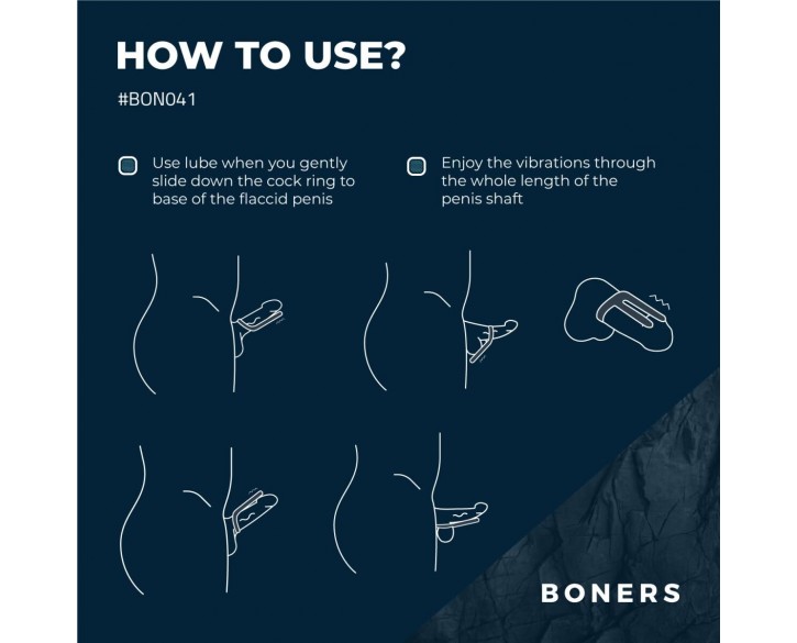 Ерекційне кільце Boners Cockring & Ball Stimulator