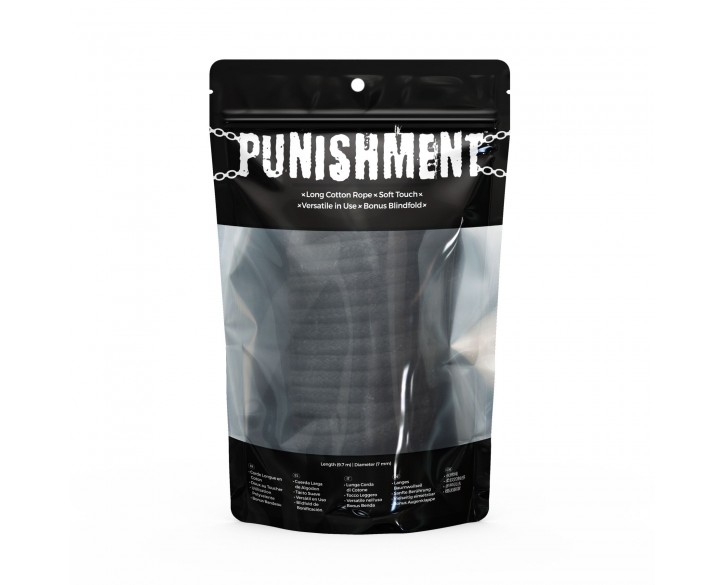 Мотузка для шибарі Punishment - Bondage Rope - Black