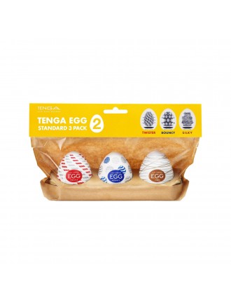 Набір мастурбаторів-яєць Tenga Egg Standard 3 Pack 2 (Twister, Bouncy, Silky)