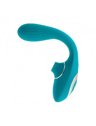 Вібратор S Pleasures Dual Suction - Turquoise