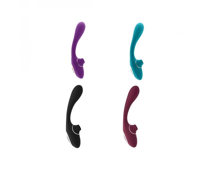 Вібратор S Pleasures Dual Suction - Turquoise