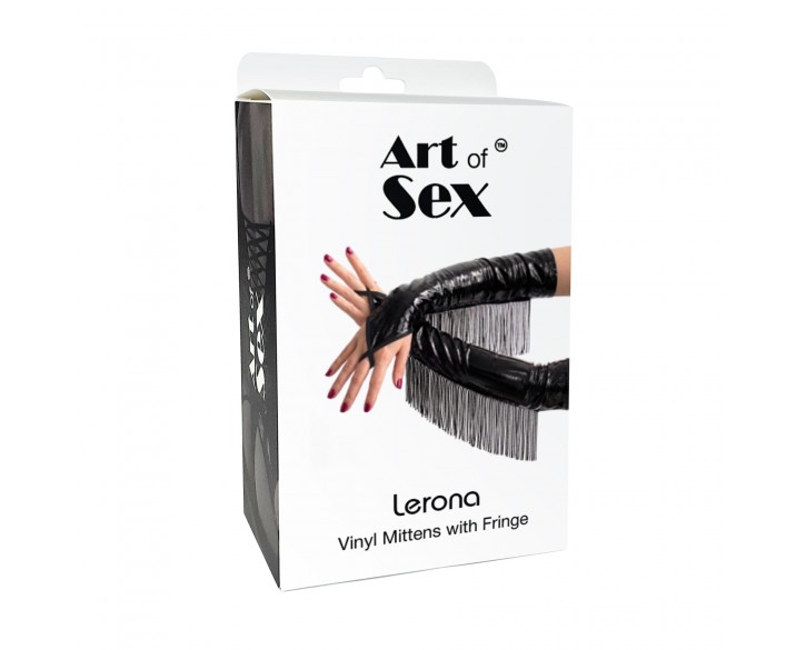 Вінілові мітенки Art of Sex - Lerona, розмір M, колір білий