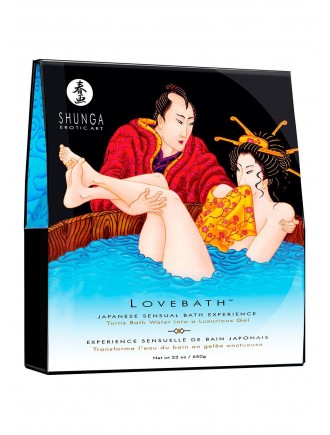 Гель для ванни Shunga LOVEBATH – Ocean temptations 650 г, робить воду ароматним желе зі SPA ефектом