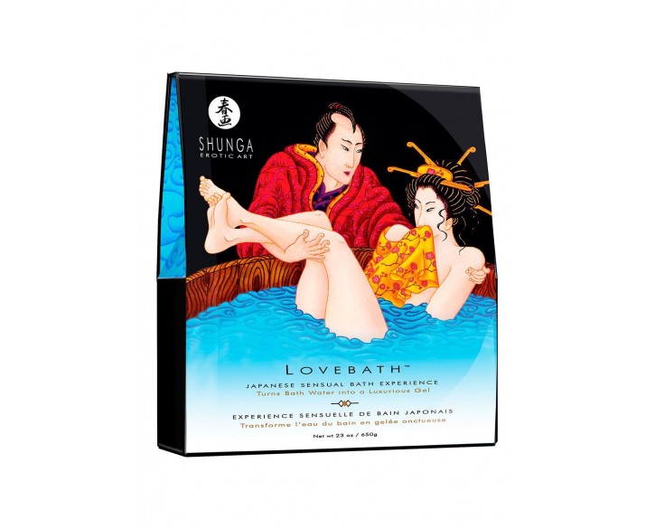 Гель для ванни Shunga LOVEBATH – Ocean temptations 650 г, робить воду ароматним желе зі SPA ефектом