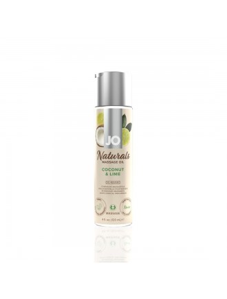 Масажна олія System JO Naturals Massage Oil Coconut&Lime з натуральними ефірними оліями 120мл