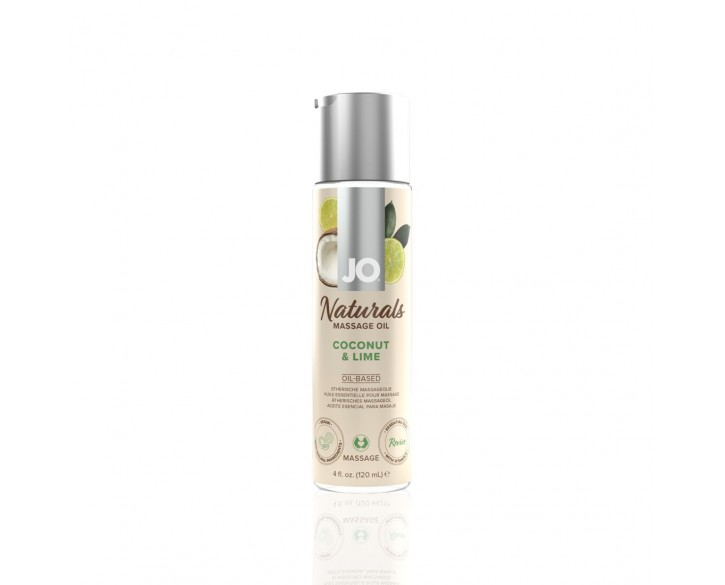 Масажна олія System JO Naturals Massage Oil Coconut&Lime з натуральними ефірними оліями 120мл