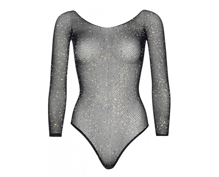 Боді Leg Avenue Crystalized fishnet bodysuit Black One Size