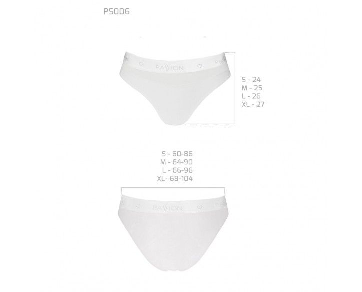 Трусики з прозорою вставкою Passion PS006 PANTIES white, size S