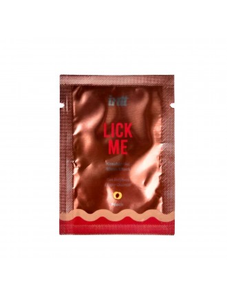 Пробник гелю для оральних пестощів з зігрівальним ефектом INTT Lick Me Kissable Gel Peach 2 мл