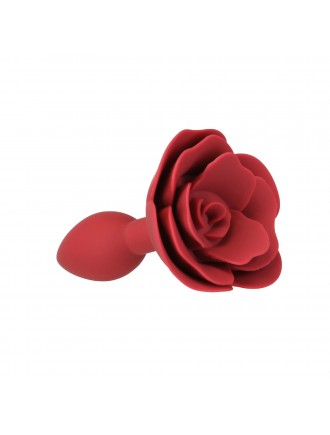 Силіконова анальна пробка Lux Active с розой - Red Rose Silicone Anal Plug