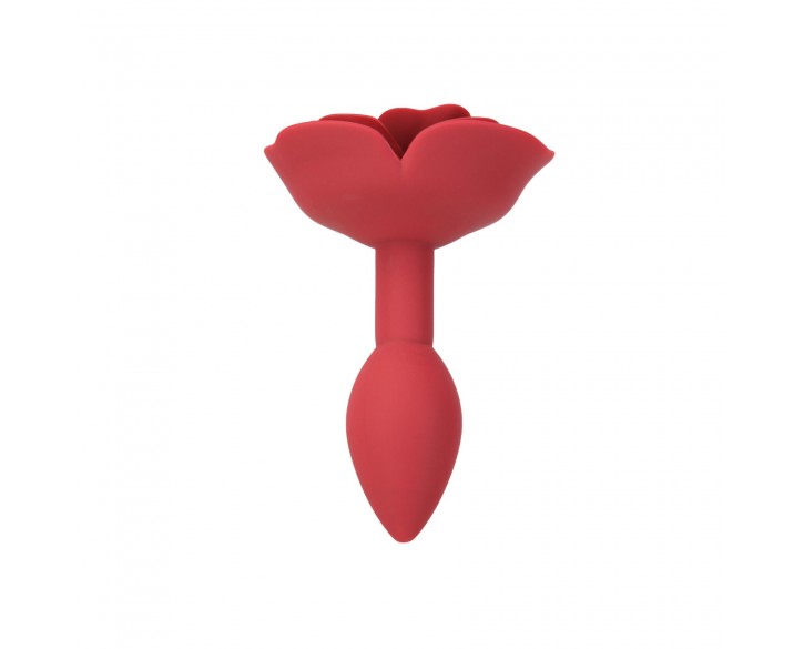 Силіконова анальна пробка Lux Active с розой - Red Rose Silicone Anal Plug