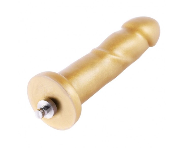 Золотий фалоімітатор Hismith 6.8″ Golden Silicone Dildo, система KlicLok