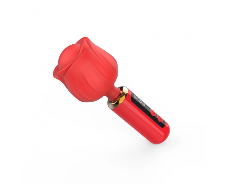 Вібромасажер Loviss Rose Mini Massage Wand Vibrator, головка у вигляді троянди, 9 режимів