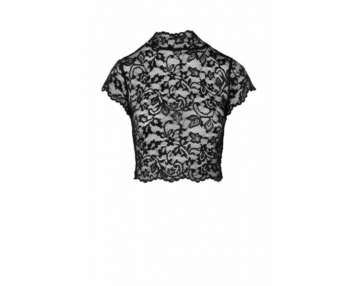 Топ Noir Handmade F303 Essence lace top with high collar - S