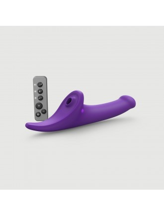 Вібронасадка для страпону з вакуумною стимуляцією Strap-On-Me Multi Orgasm Dildo L Purple