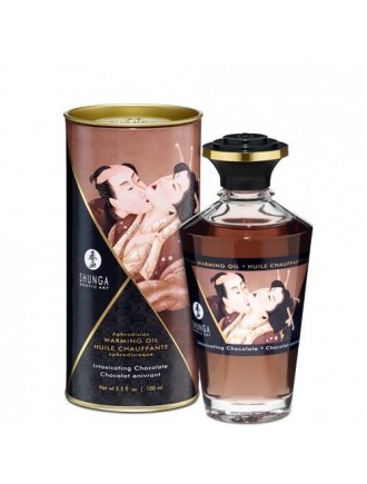 Розігрівальна олія Shunga Aphrodisiac Warming Oil – Intoxicating Chocolate (100 мл) без цукру