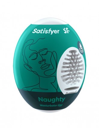 Самозмащувальний мастурбатор-яйце Satisfyer Masturbator Egg Naughty, одноразовий, не потребує змазки