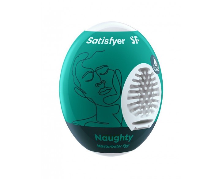 Самозмащувальний мастурбатор-яйце Satisfyer Masturbator Egg Naughty, одноразовий, не потребує змазки