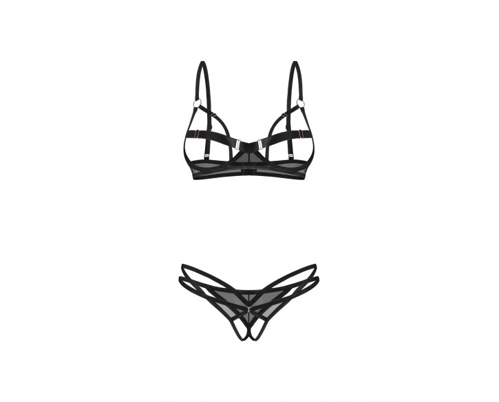 Комплект Obsessive Euridia 2-pcs crotchless set M/L