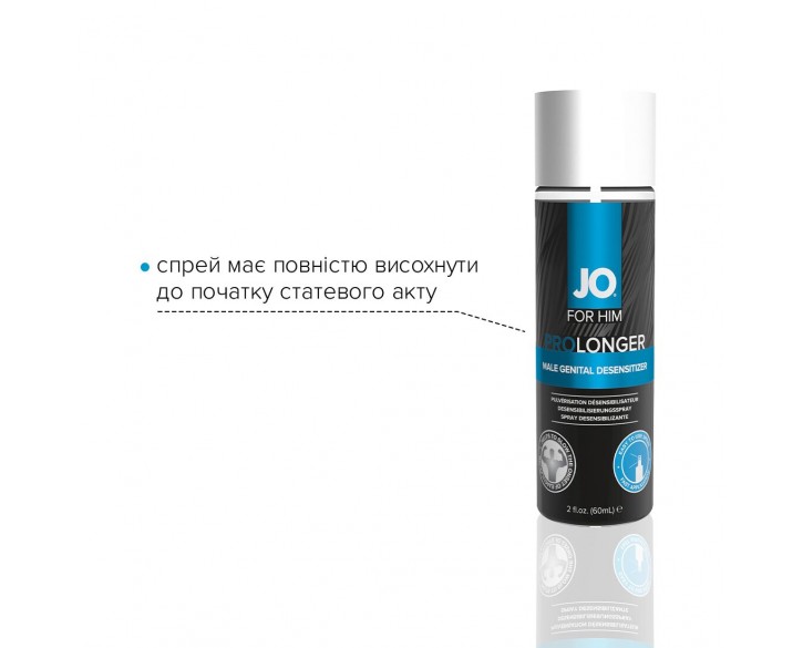 Пролонгувальний спрей System JO Prolonger Spray with Benzocaine (60 мл) не містить мінеральних масел