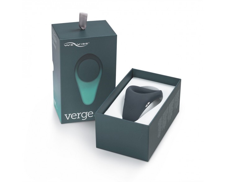 Смарт-віброкільце під одяг VERGE BY WE-VIBE SLATE, охоплює пеніс та мошонку, 10 режимів