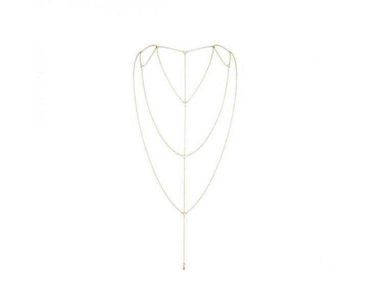 Ланцюжок для спини Bijoux Indiscrets Magnifique Back and Cleavage Chain - Gold, прикраса для тіла