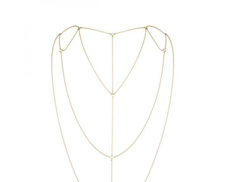 Ланцюжок для спини Bijoux Indiscrets Magnifique Back and Cleavage Chain - Gold, прикраса для тіла