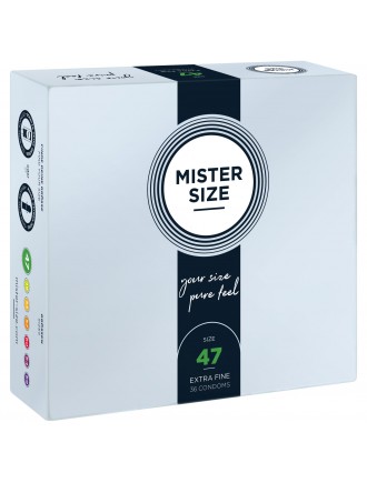 Презервативи Mister Size - pure feel - 47 (36 condoms), товщина 0,05 мм