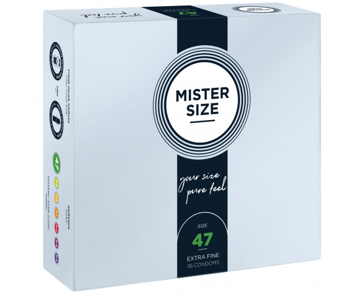 Презервативи Mister Size - pure feel - 47 (36 condoms), товщина 0,05 мм