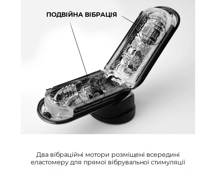 Вібромастурбатор Tenga Flip Zero Electronic Vibration Black, змінна інтенсивність, розкладний