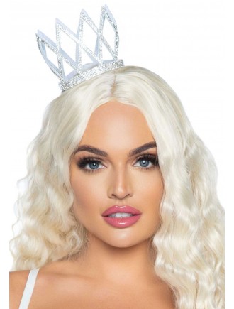 Корона зі стразами Leg Avenue Faux rhinestone die cut crown, з резиночками для кріплення