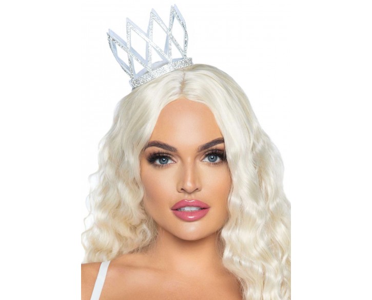 Корона зі стразами Leg Avenue Faux rhinestone die cut crown, з резиночками для кріплення