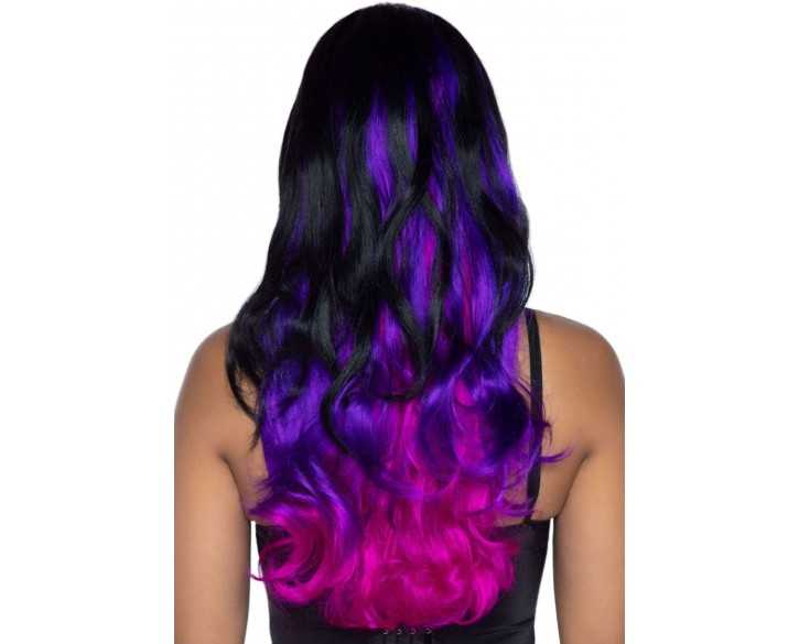 Leg Avenue Allure Multi Color Wig Black/Purple