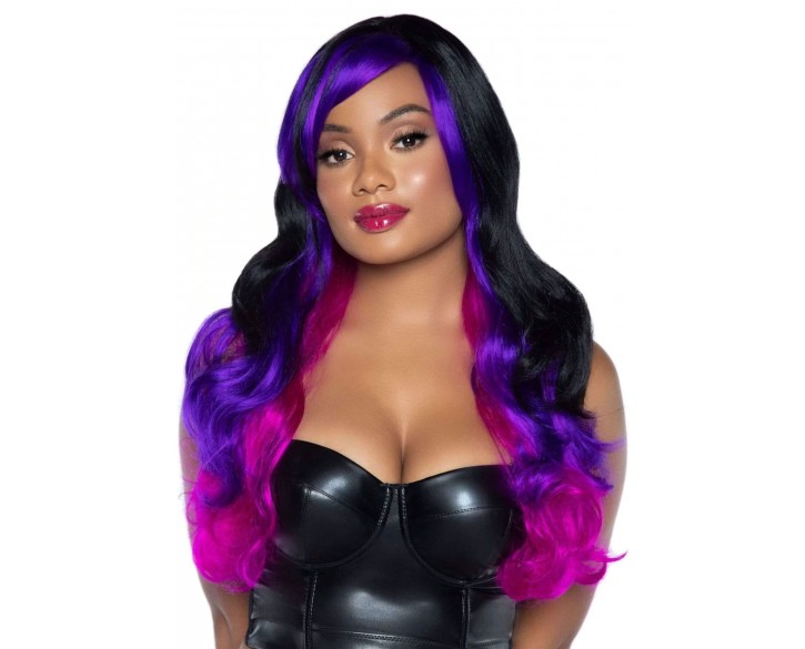 Leg Avenue Allure Multi Color Wig Black/Purple