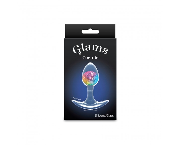 Анальна пробка NS Novelties Cosmic Glams - Small - Rainbow