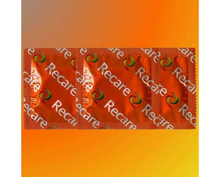 Презервативи Recare Color Fruit Flavour Condoms 3 шт, аромати: м'ята, банан, полуниця