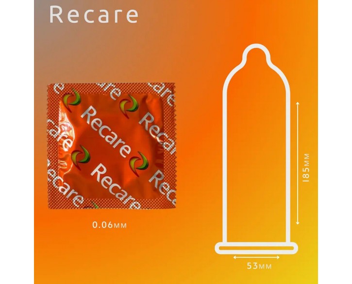 Презервативи Recare Color Fruit Flavour Condoms 3 шт, аромати: м'ята, банан, полуниця