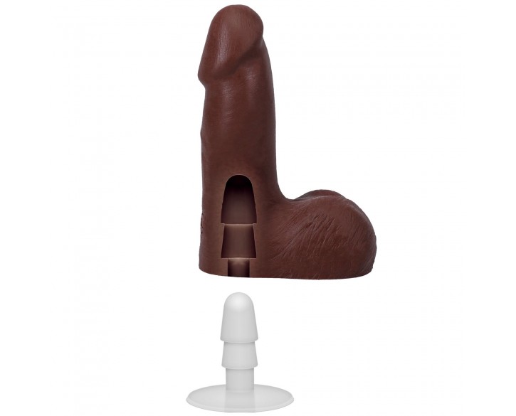 Фалоімітатор Doc Johnson The Realistic Cock ULTRASKYN - 5 Inch with Balls Chocolate