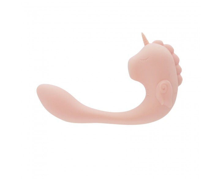 Вібратор-єдиноріжка Unihorn – C Horse – Coral Throb, вагінально-кліторальна стимуляція, 2 мотори по 10 режимів