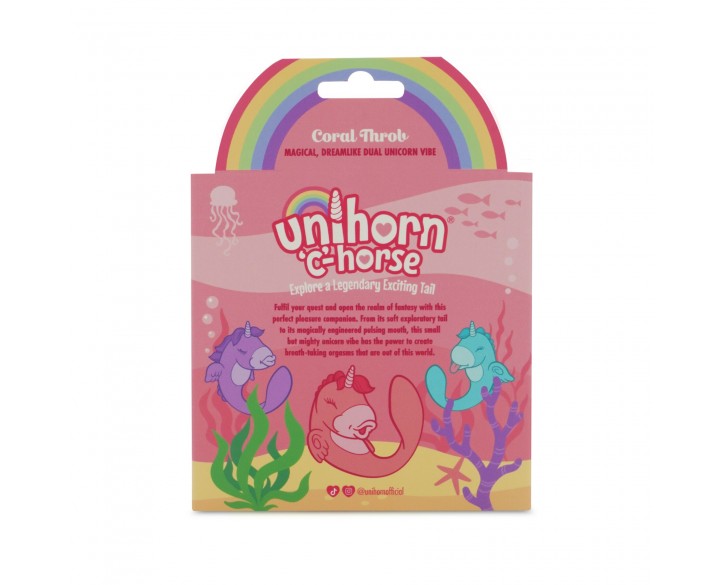 Вібратор-єдиноріжка Unihorn – C Horse – Coral Throb, вагінально-кліторальна стимуляція, 2 мотори по 10 режимів