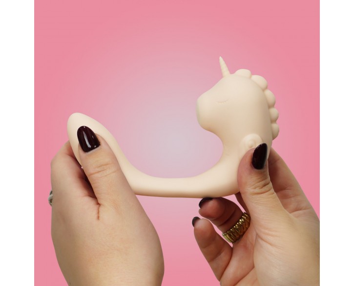 Вібратор-єдиноріжка Unihorn – C Horse – Coral Throb, вагінально-кліторальна стимуляція, 2 мотори по 10 режимів