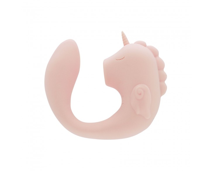Вібратор-єдиноріжка Unihorn – C Horse – Coral Throb, вагінально-кліторальна стимуляція, 2 мотори по 10 режимів